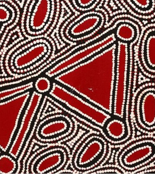 Peinture sur toile, art Aborigène Australien, pointillisme, artiste valerie Napanangka